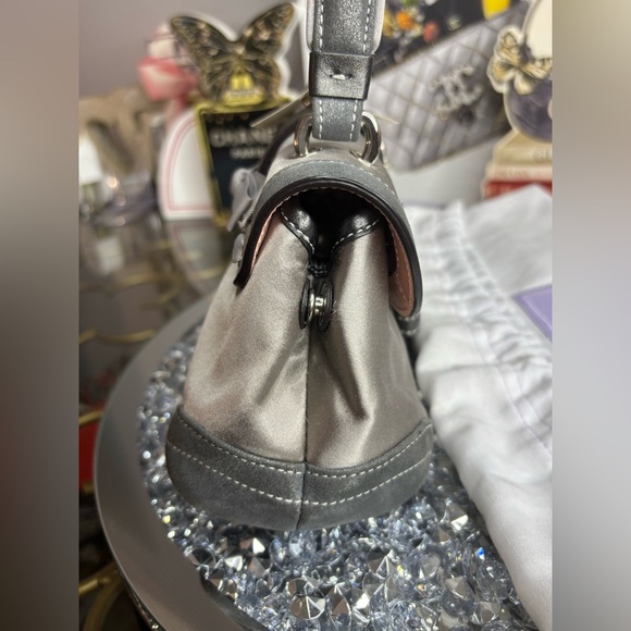 Coach 2005 Vtg Madison Mini Top Handle Swarovski Crsytal Satin Suede Handbag NWT - Picture 6 of 17